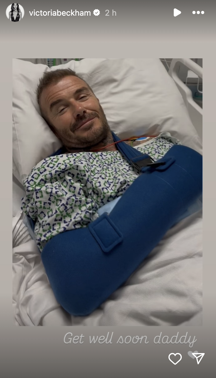 David Beckham in hospital 
