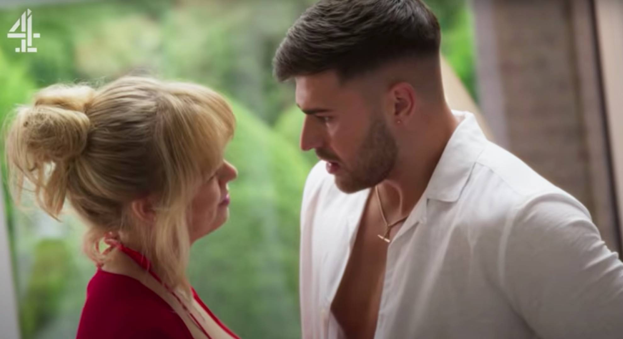 Owen Warner and Jemma Donovan share a scene in Hollyoaks