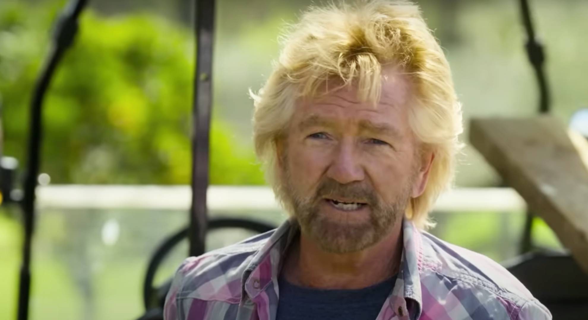 Noel Edmonds speaking to camera
