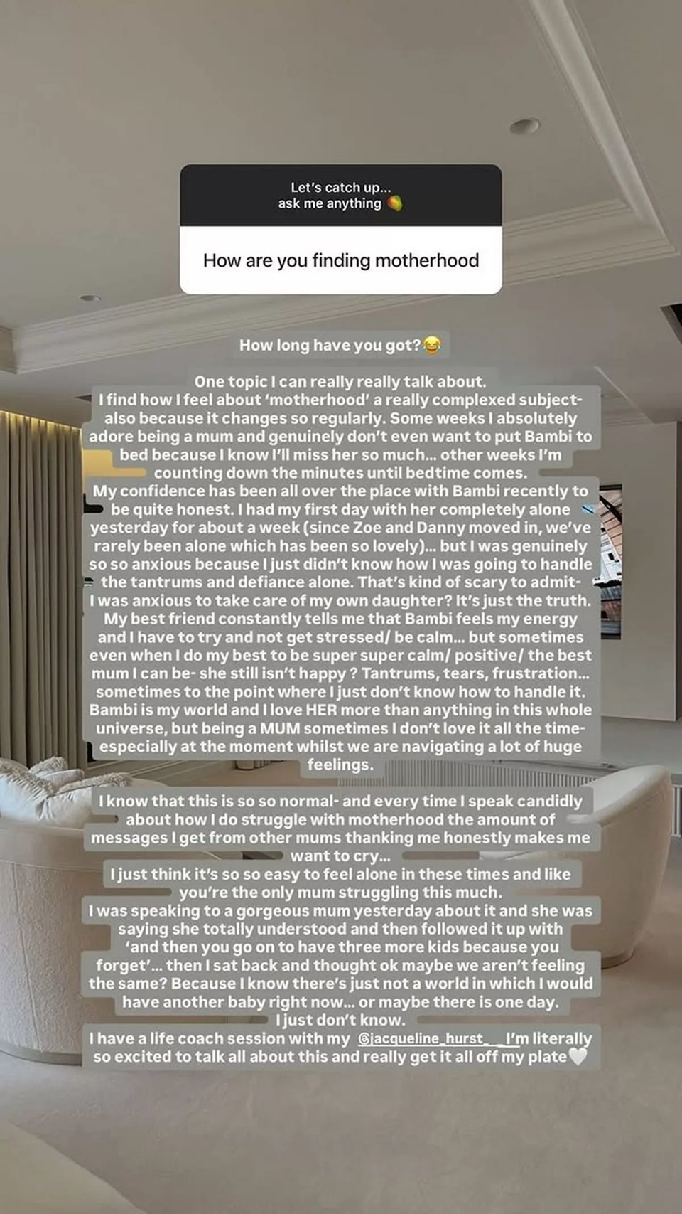 Molly-Mae Hague Instagram Story