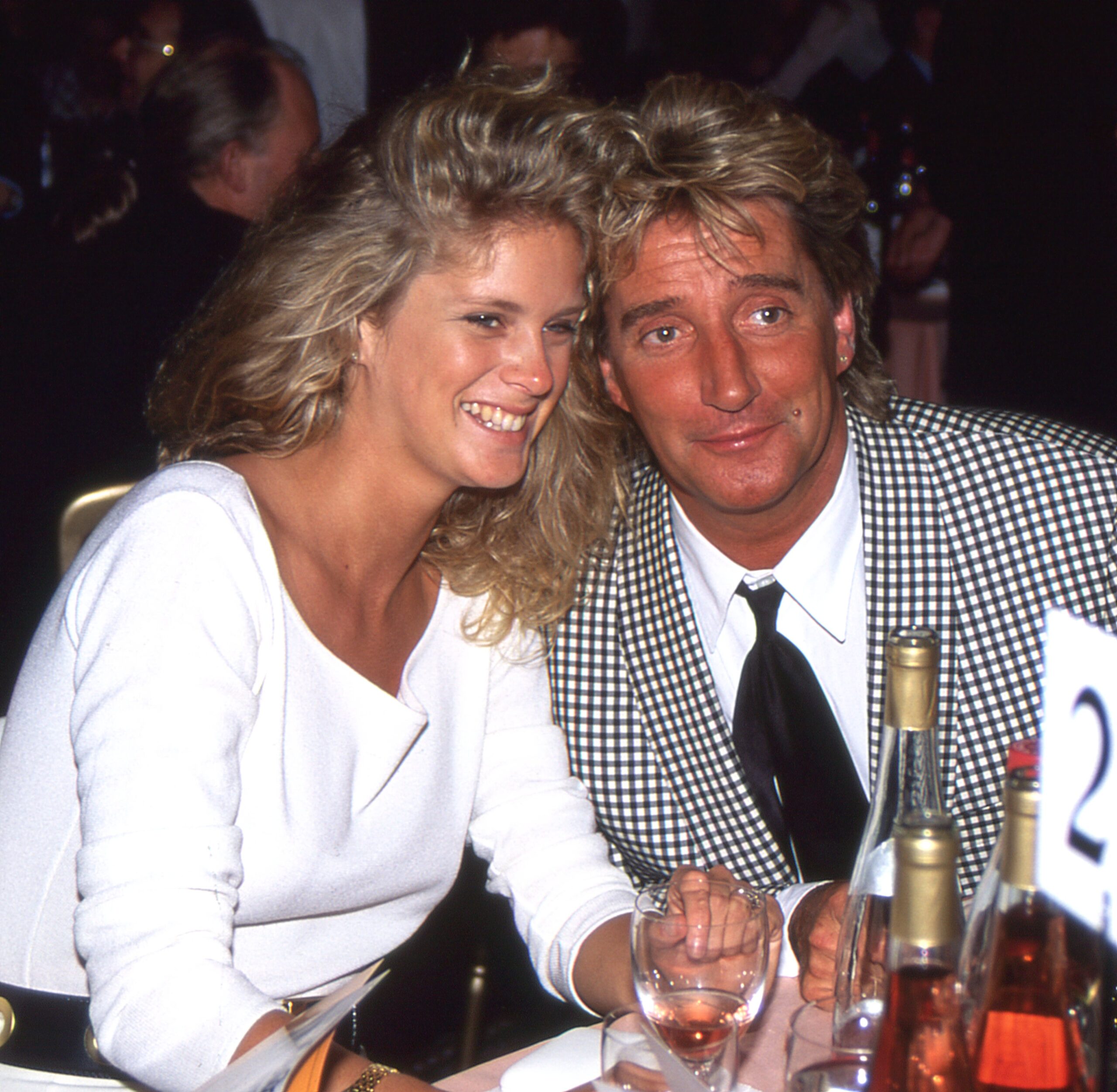 Rod Stewart and Rachel Hunter