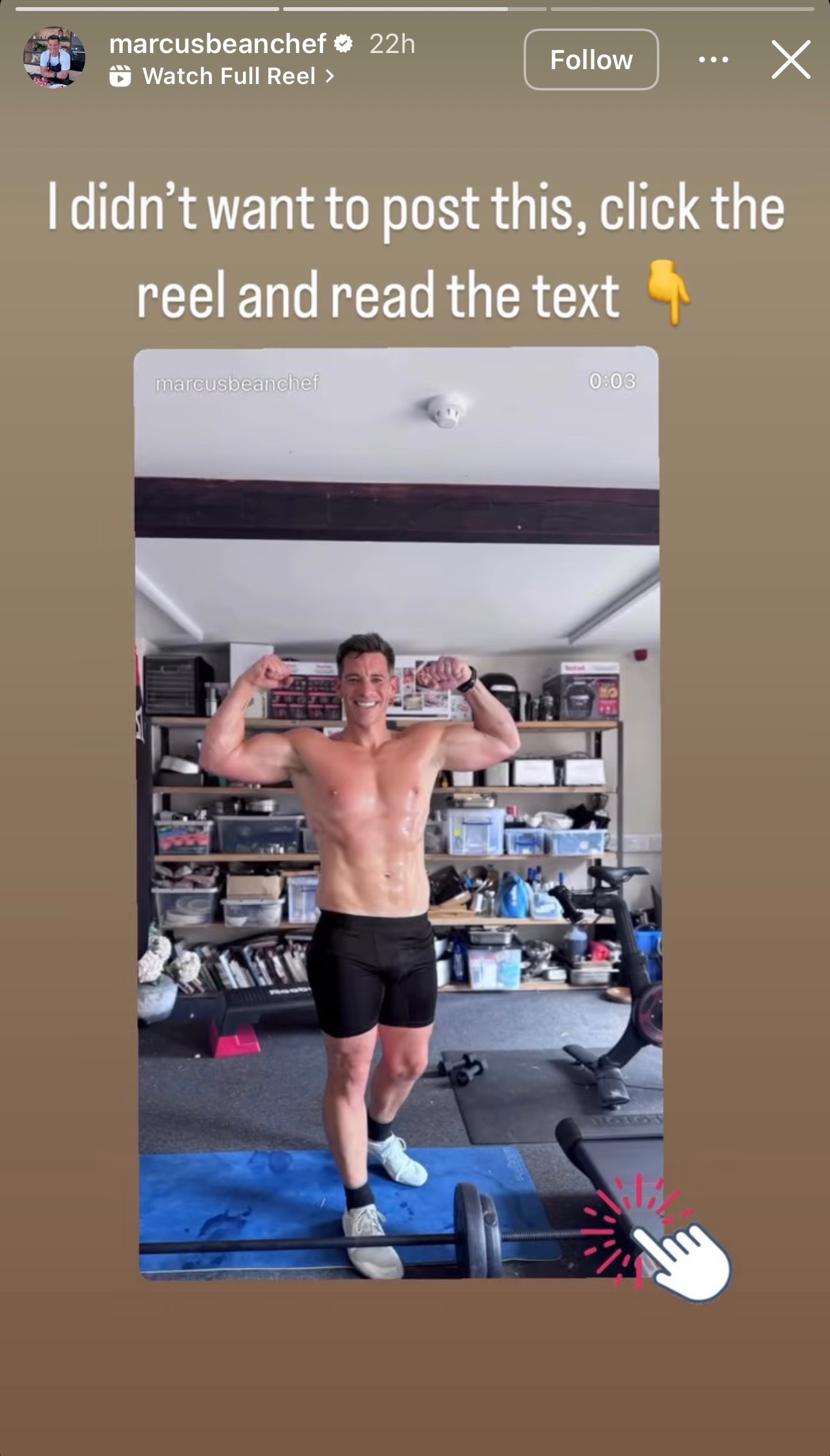 This Morning star Marcus Bean in gym