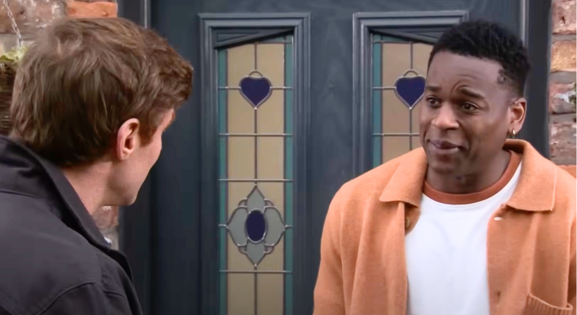 Coronation Street's James talking to Theo