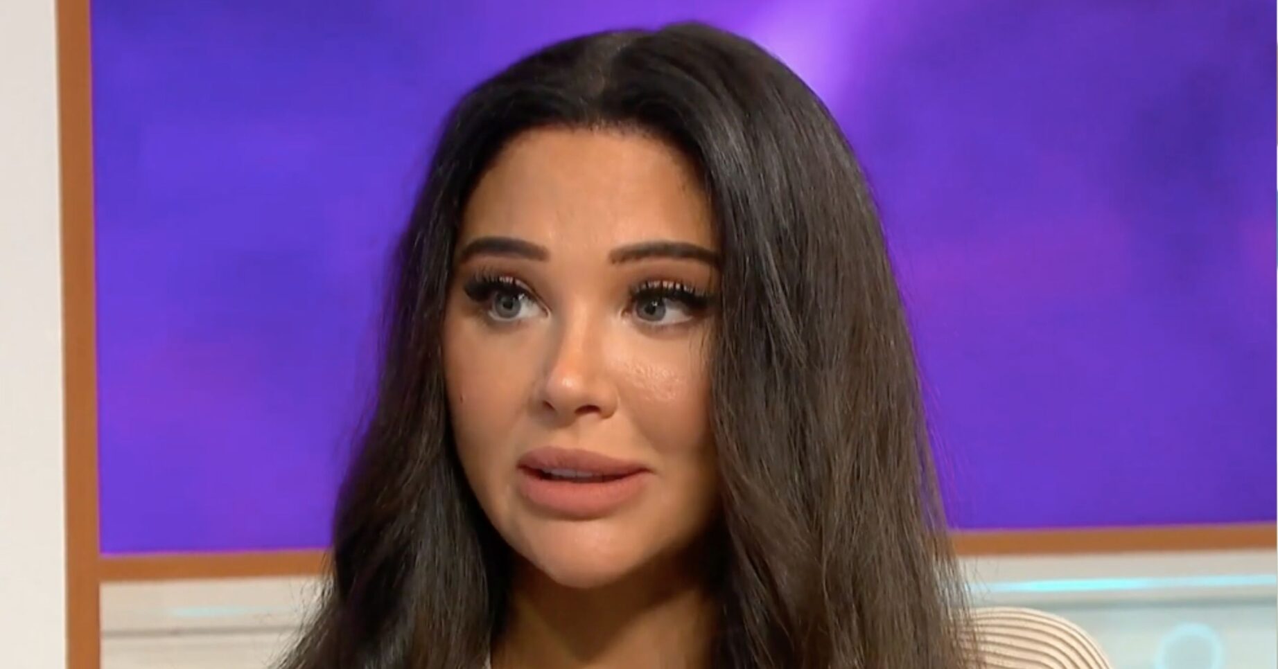 Tulisa looking serious