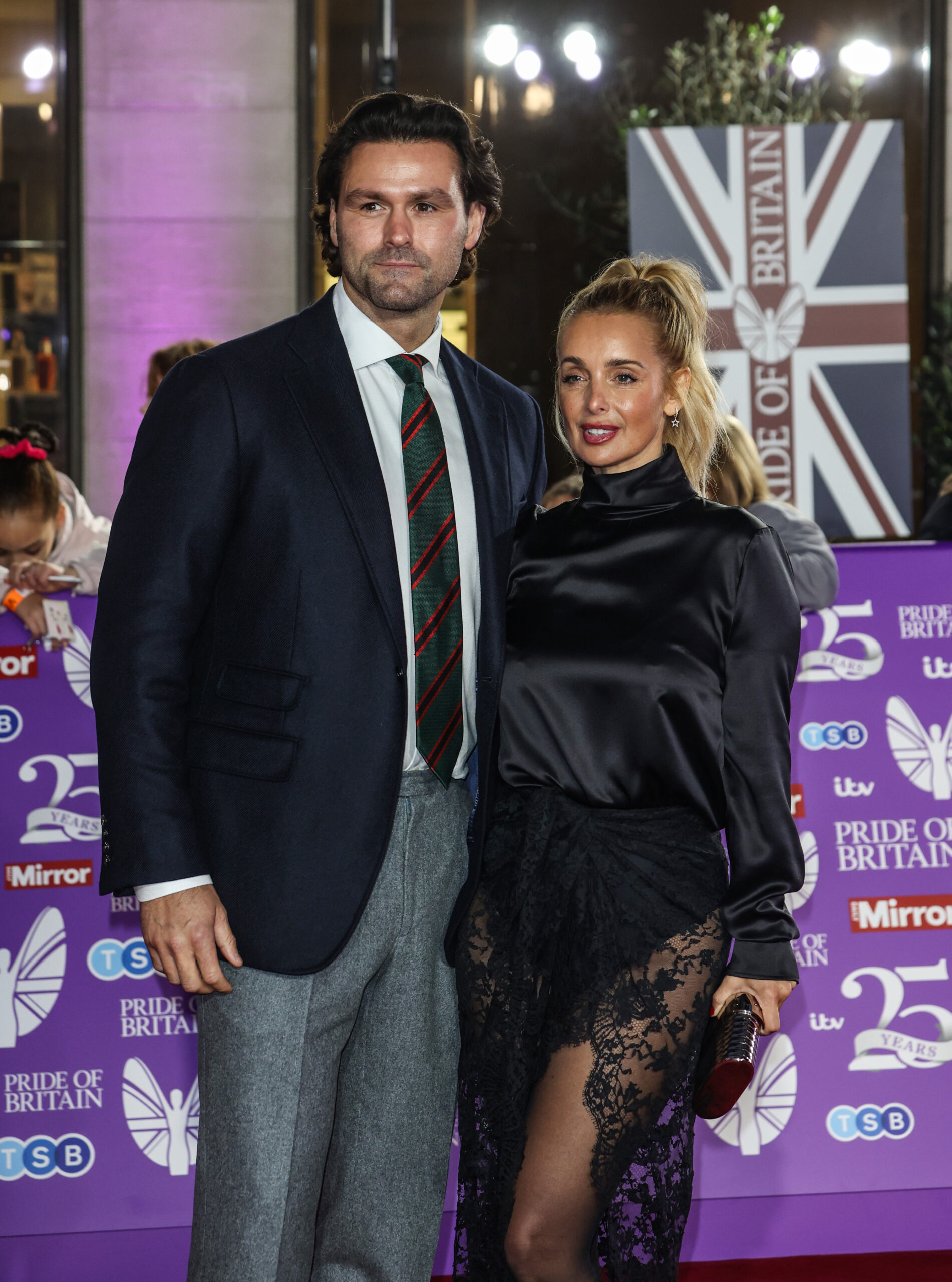 Louise Redknapp and Drew Michael on the red carpet