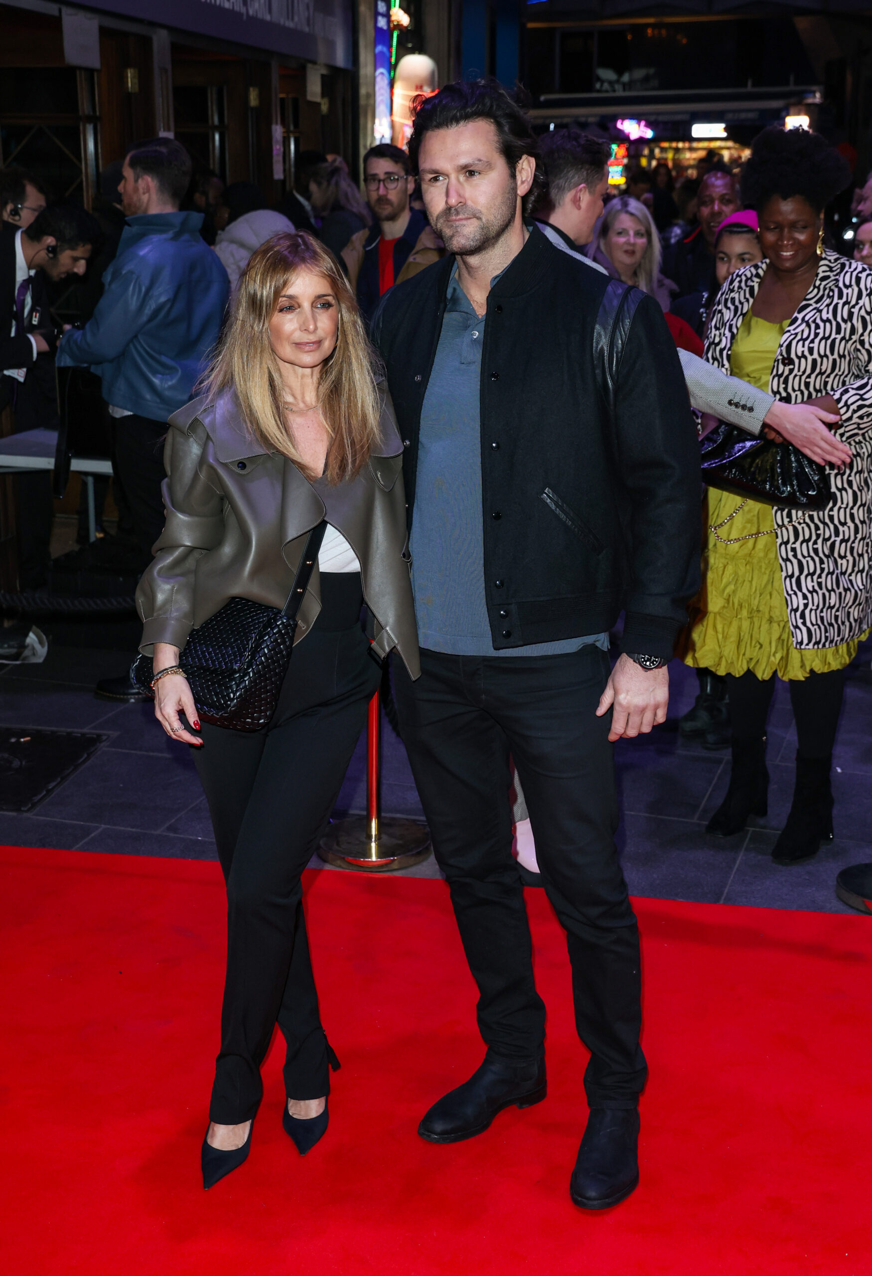 Louise Redknapp and Drew Michael on the red carpet