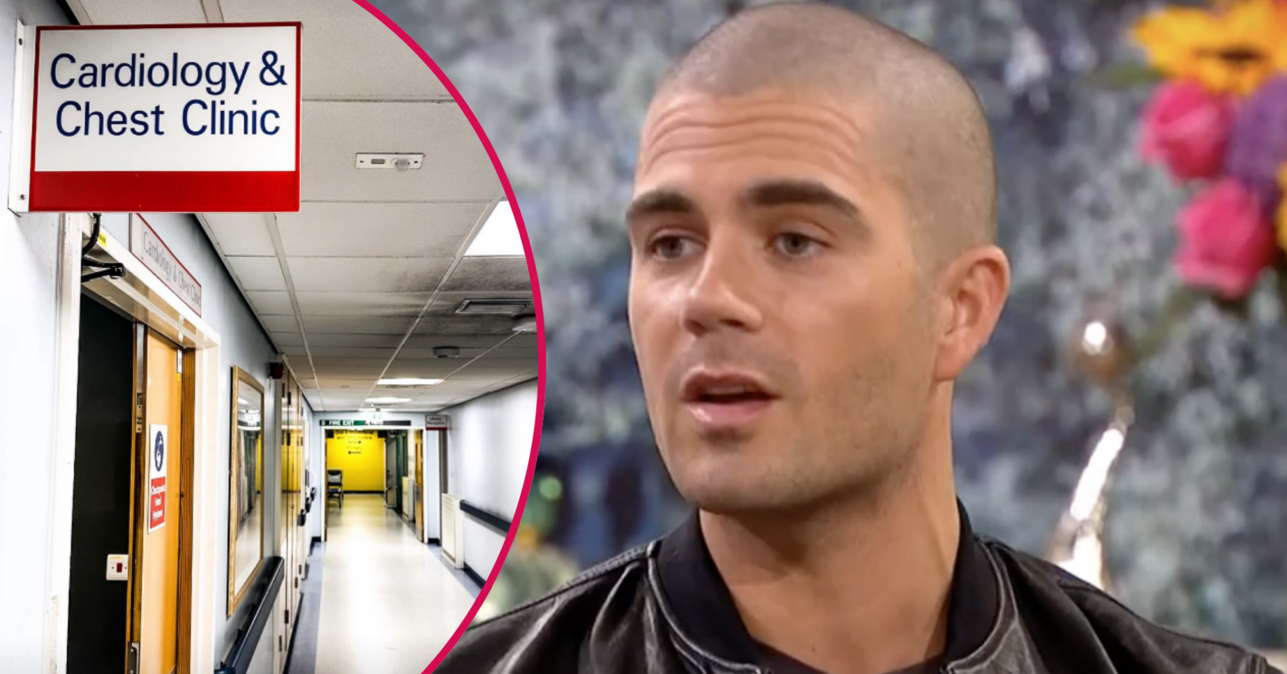 Max George Instagram Story in hospital / Max George looking in front