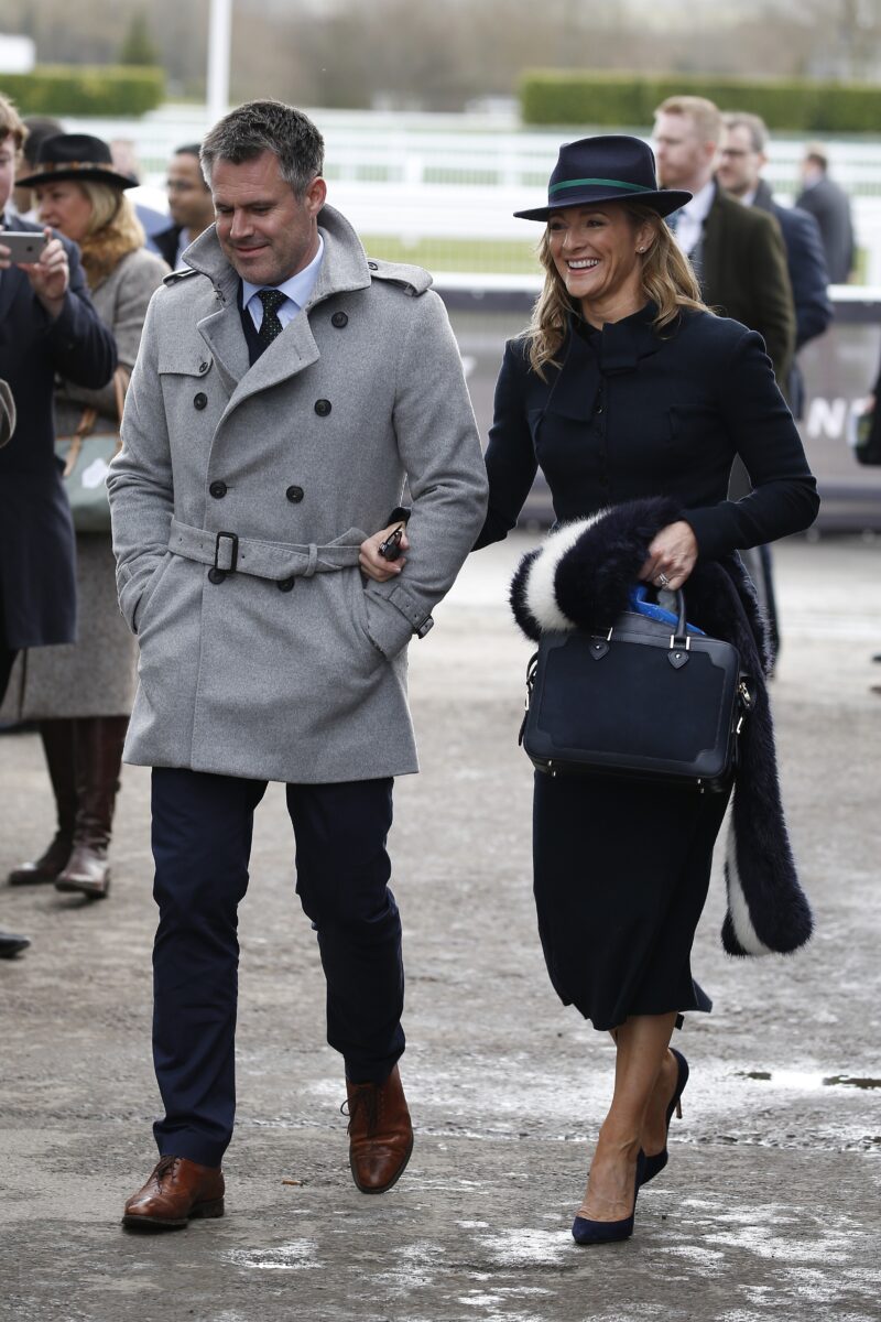 Gabby and Kenny Logan walking hand in hand