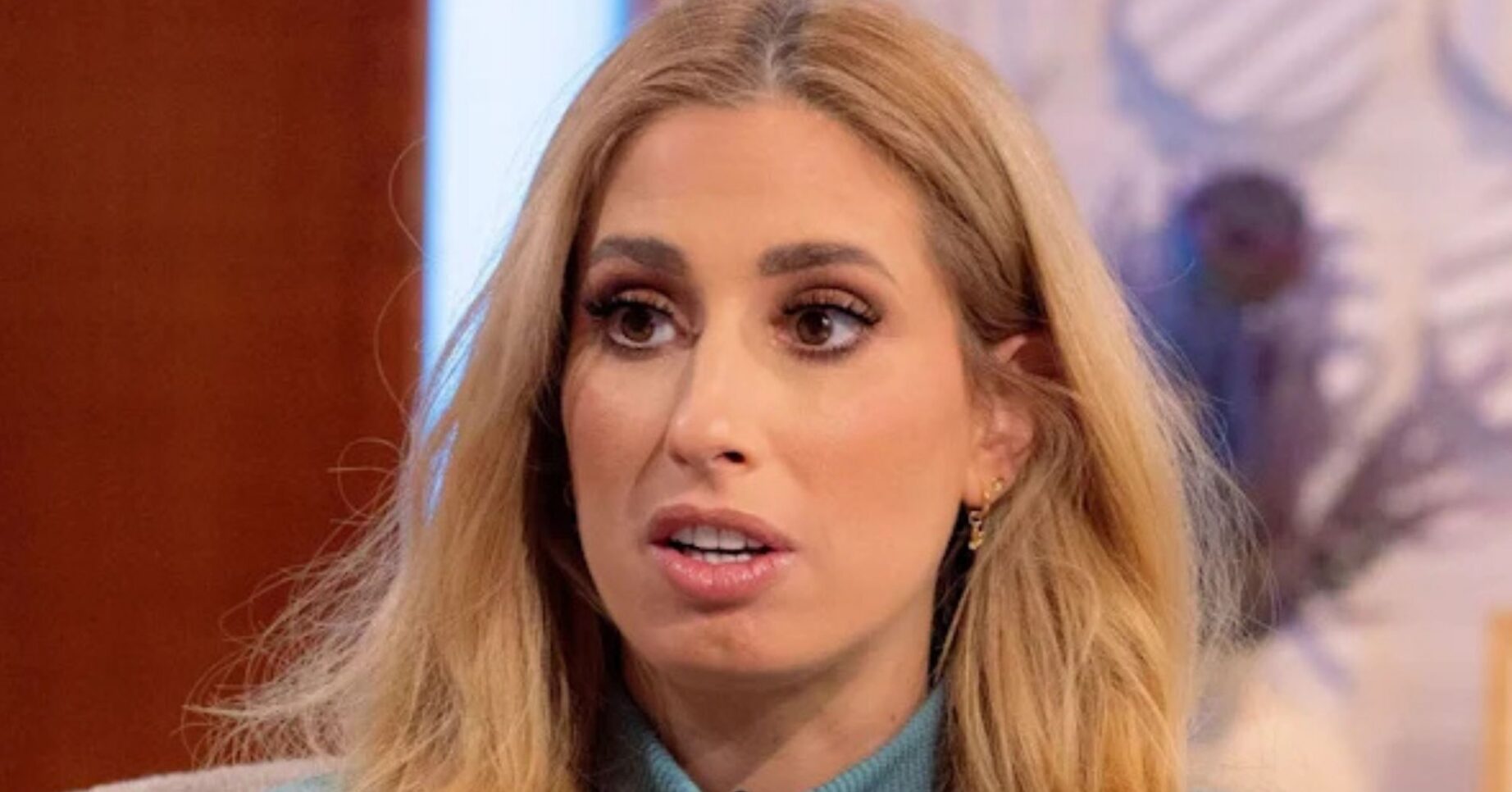 Stacey looking serious