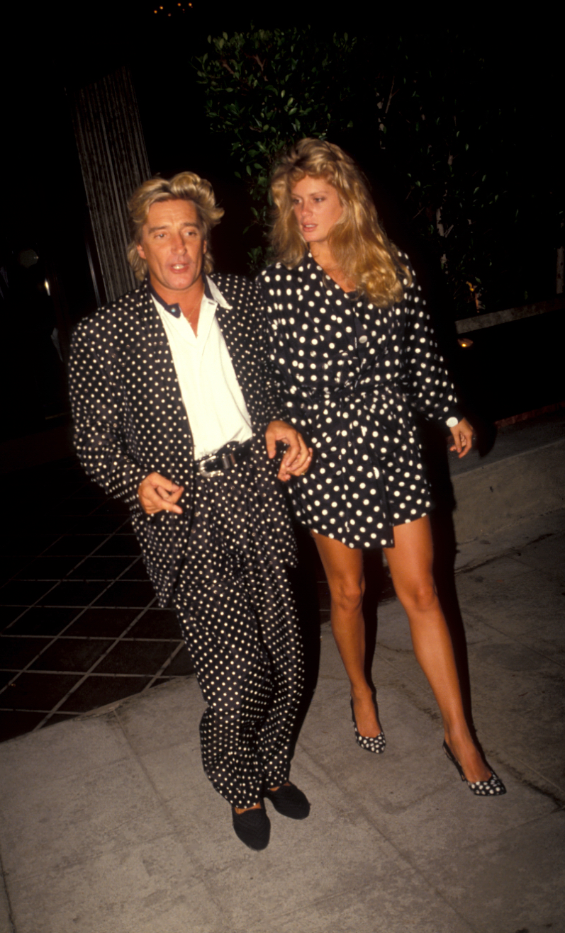 Rod Stewart and Rachel Hunter