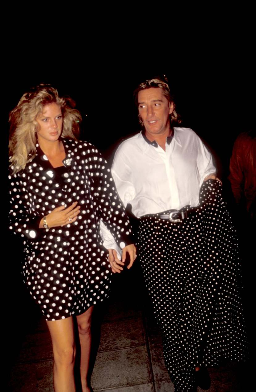 Rod Stewart and Rachel Hunter