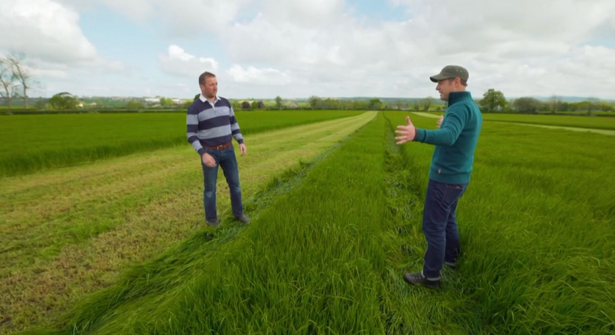 Richard speaking to Matt Baker in a field