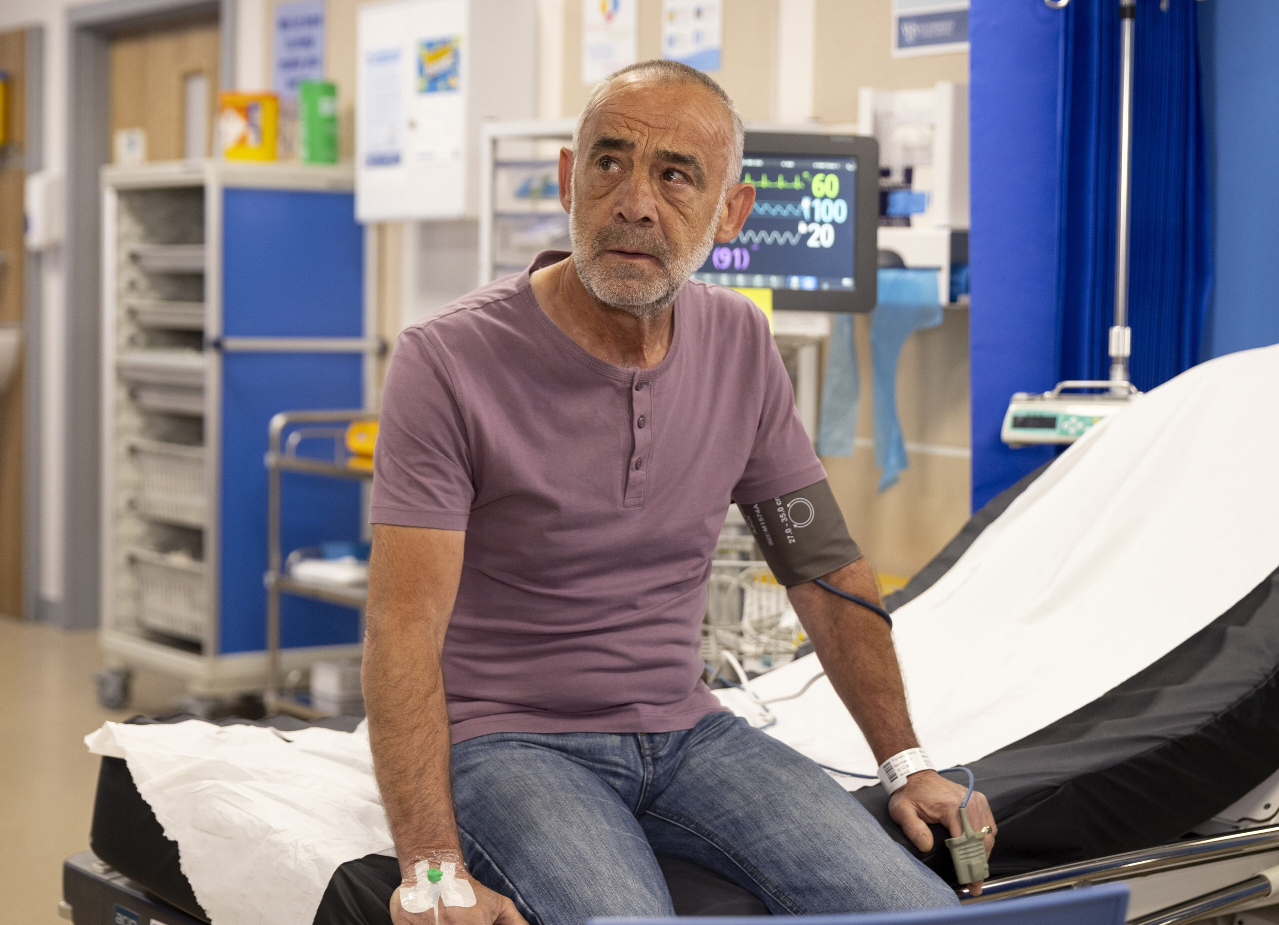 Kevin upset at the hospital in Coronation Street