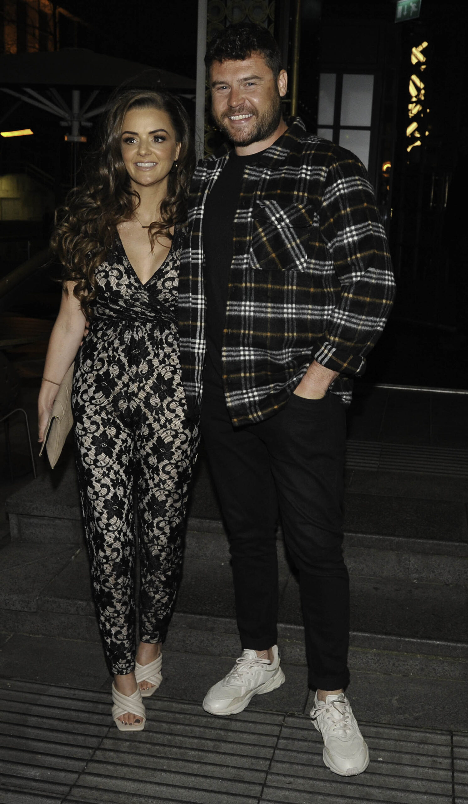 Danny Miller and Steph Jones smiling