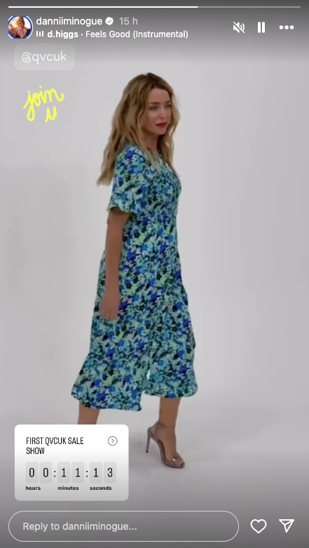 Dannii Minogue in a floral dress