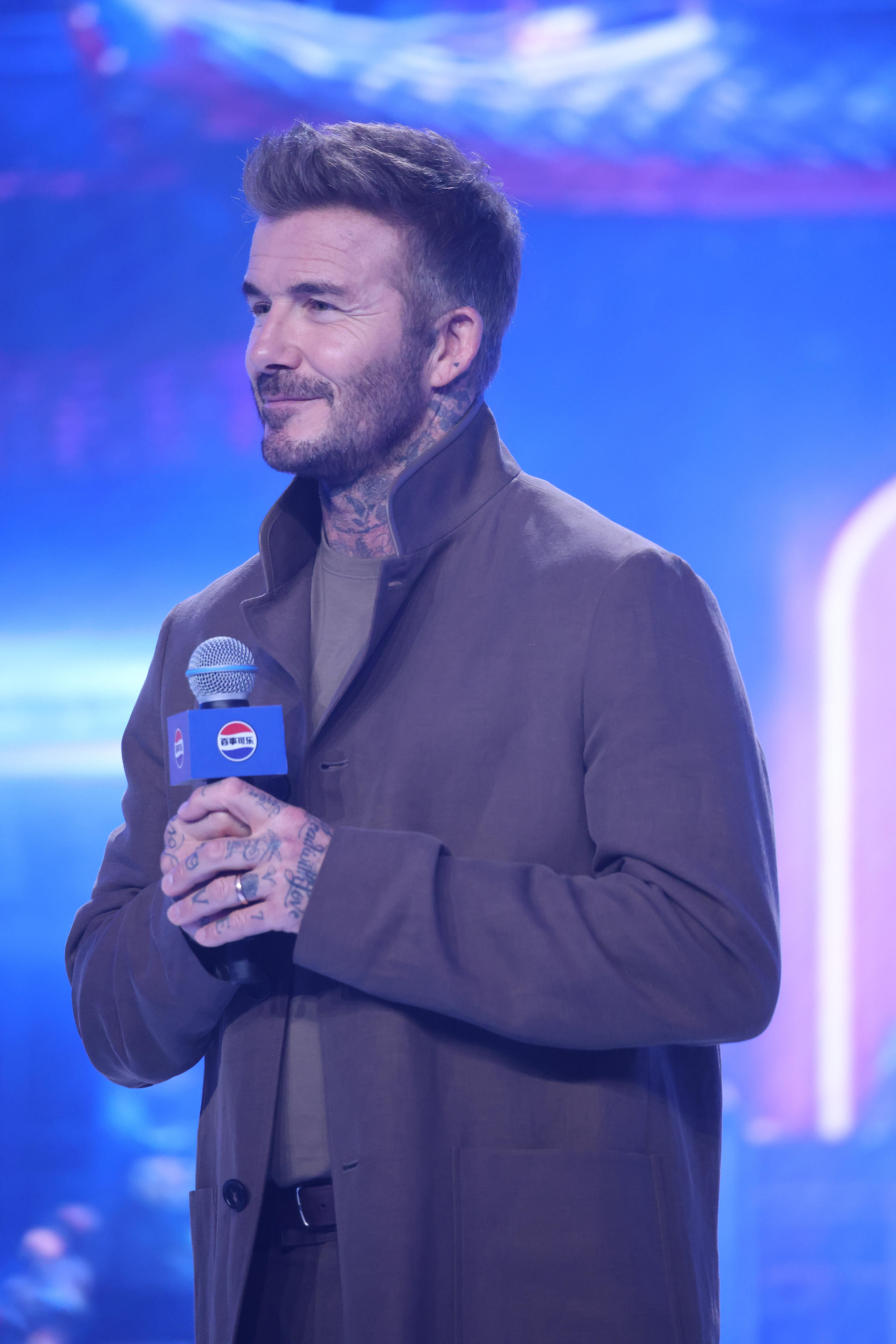 David Beckham on stage 