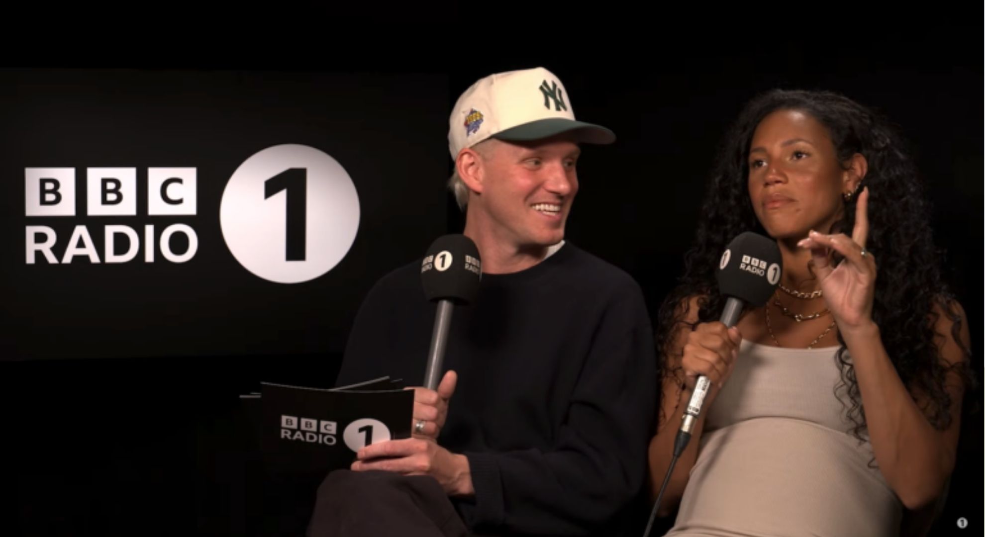 Vick Hope and Jamie Laing