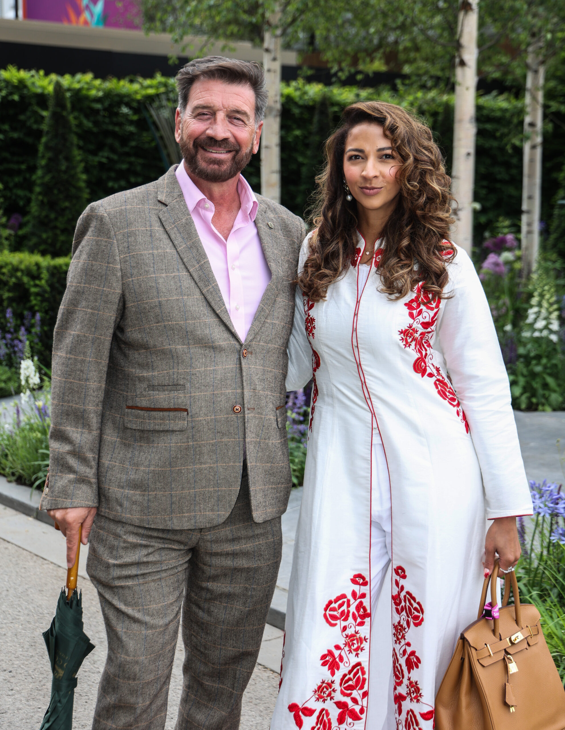 Nick Knowles and Katie posing for the camera 
