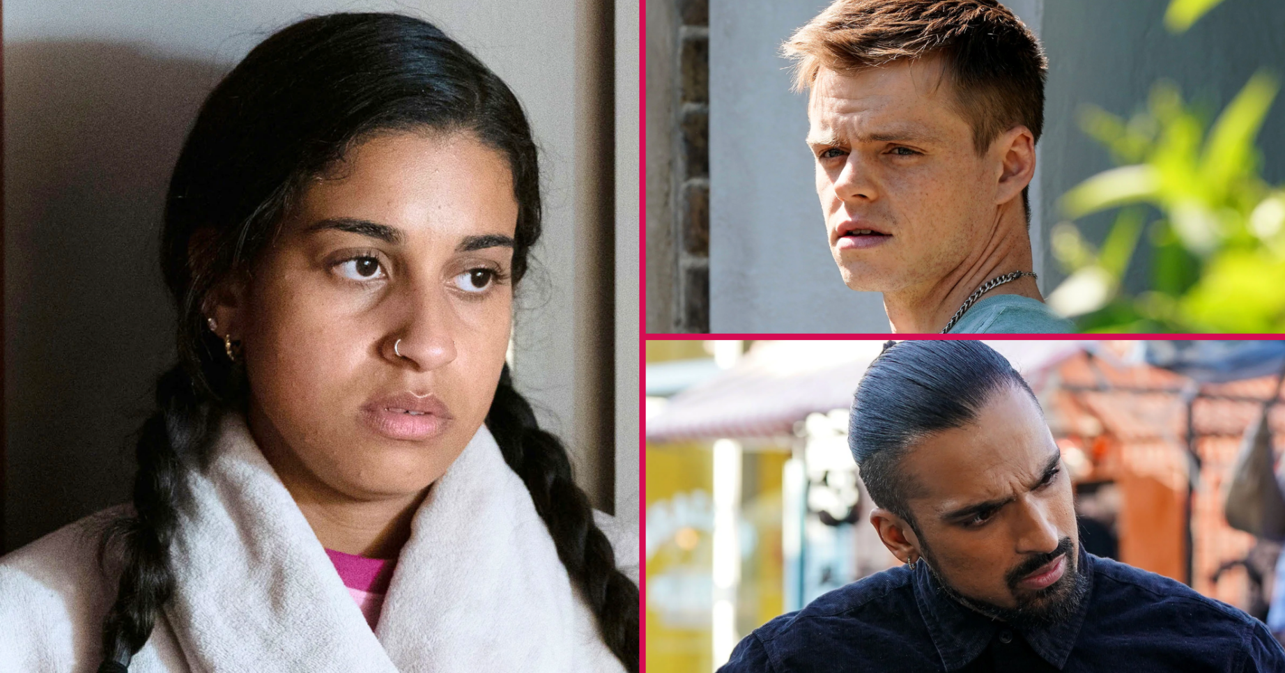 Composite image of Avani, Oscar and Ravi on EastEnders (Credit: BBC/Composite: ED!)