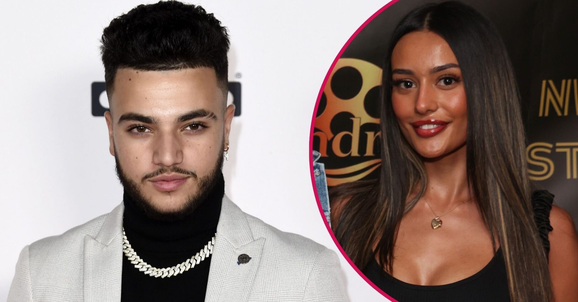 Junior Andre on the red carpet / Jasmine smiling