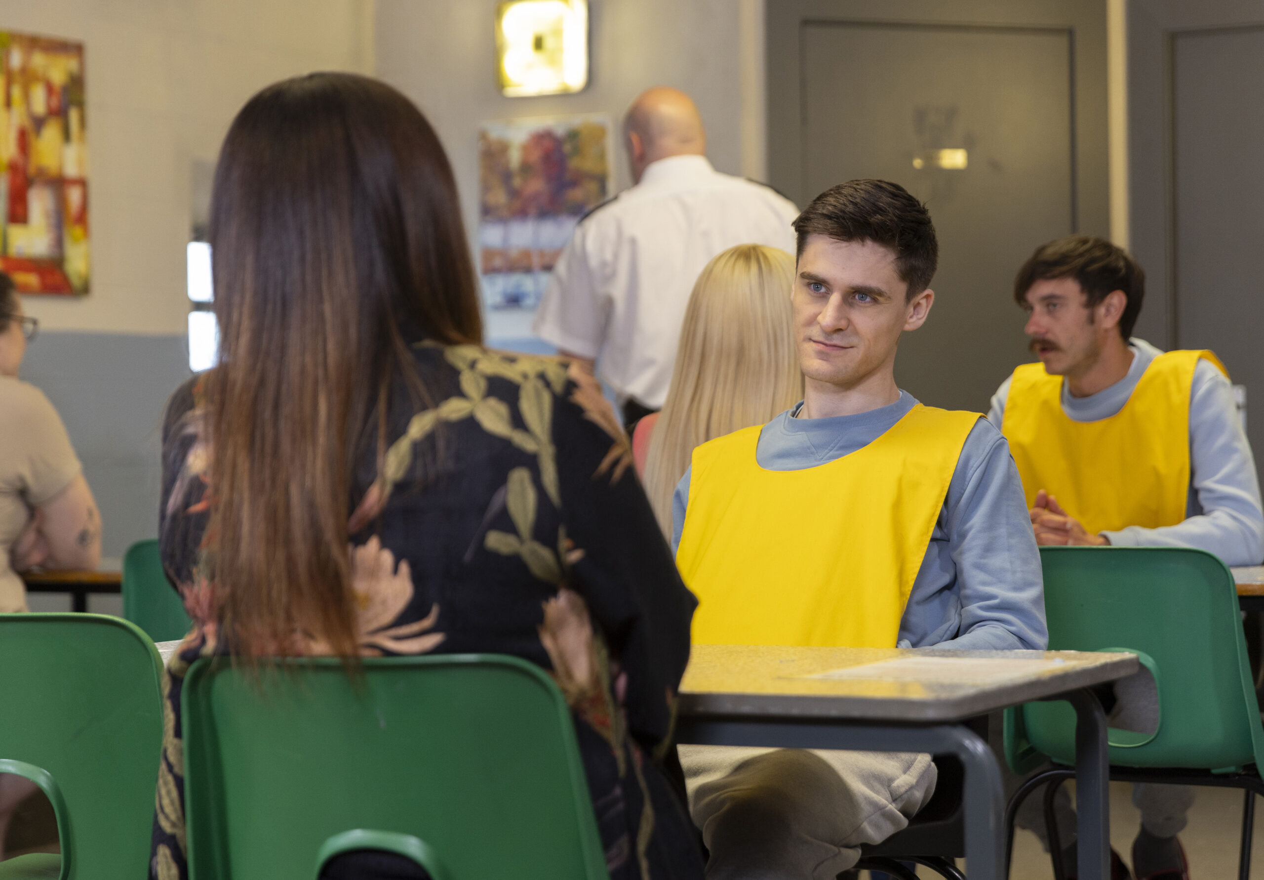 Coronation Street's Logan talking to Carla in prison 