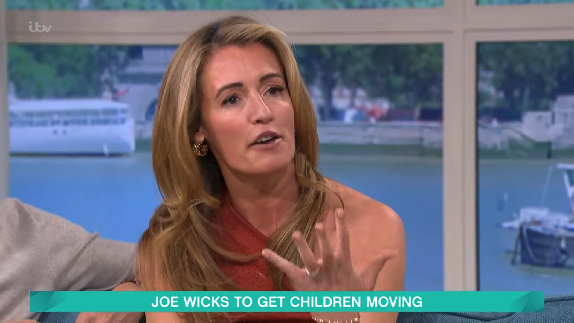 Cat Deeley speaking on This Morning