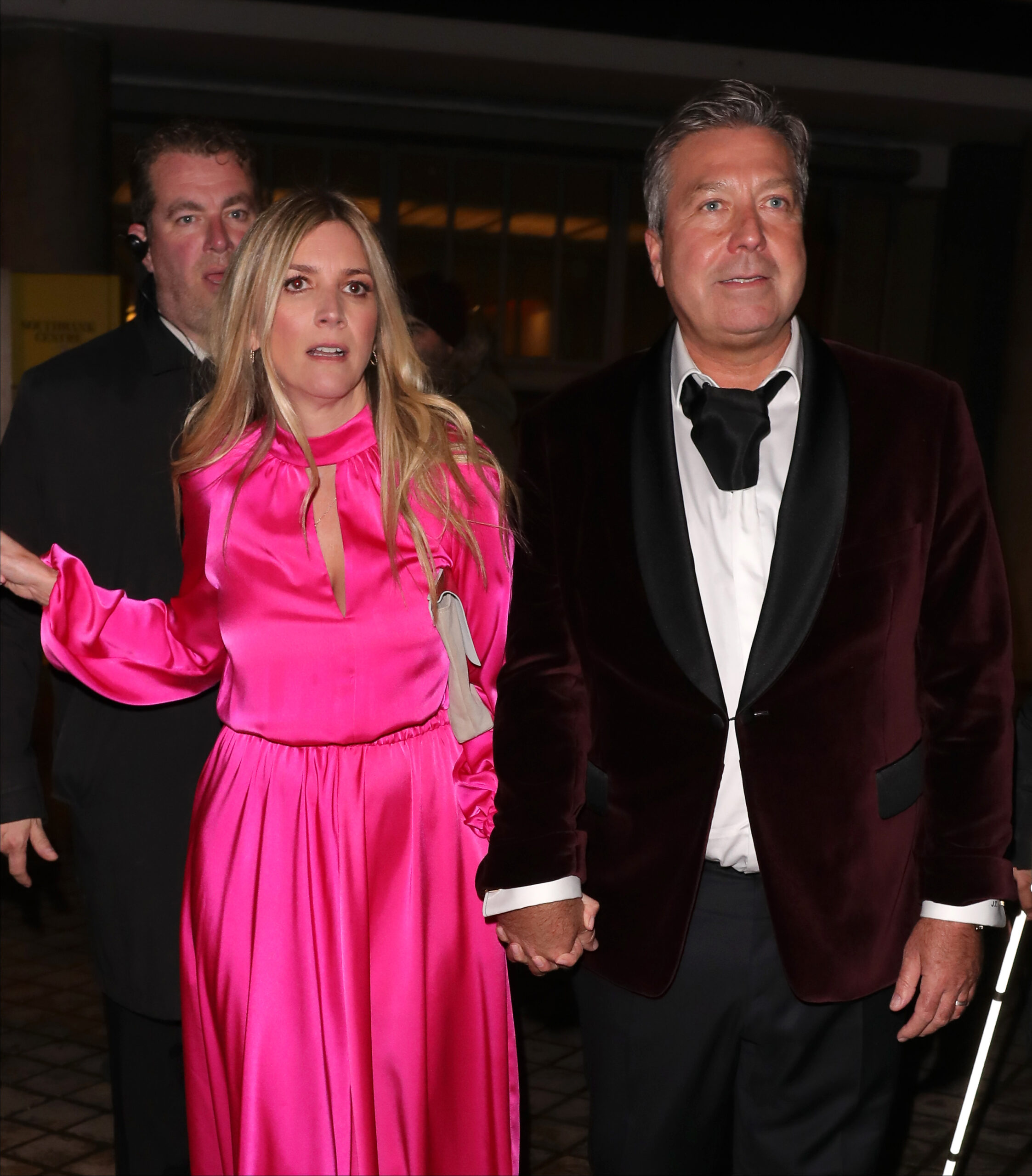 Lisa Faulkner and John Torode holding hands