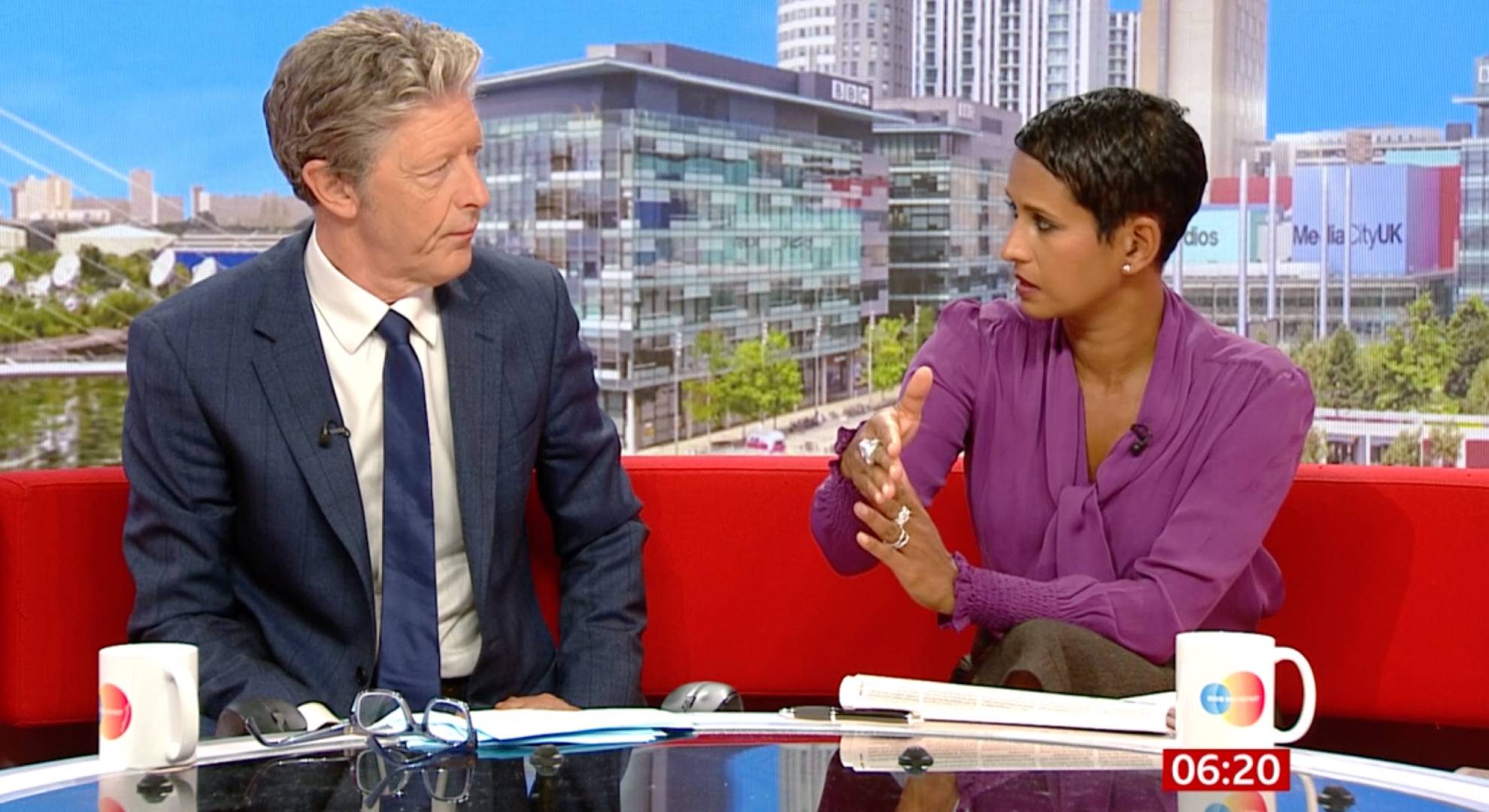 Naga Munchetty addresses Charlie Stayt