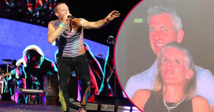 Coldplay's Chris Martin/Andy Byron and Kristin Cabot composite image