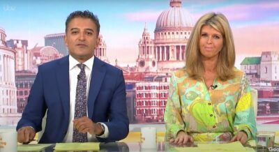 Good Morning Britain presenter Adil Ray alongside Kate Garraway
