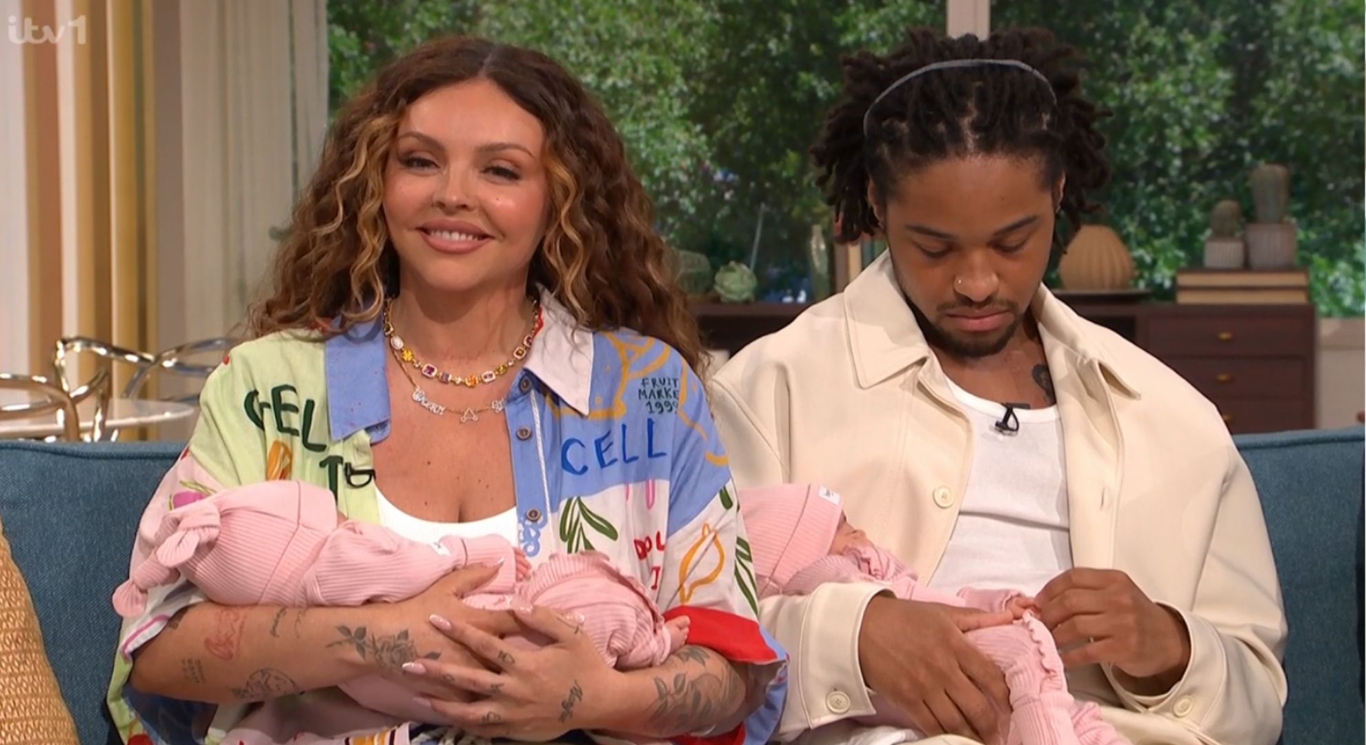 Jesy Nelson and Zion Foster with their twins