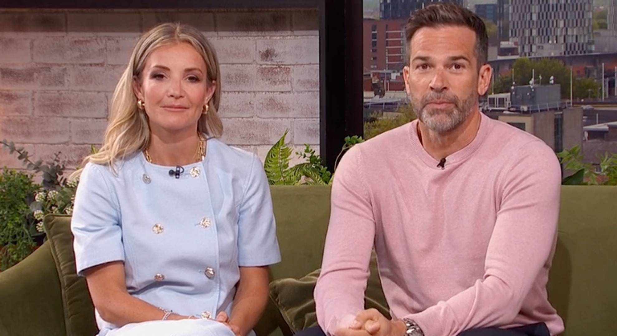 Helen Skelton sits next to Gethin Jones
