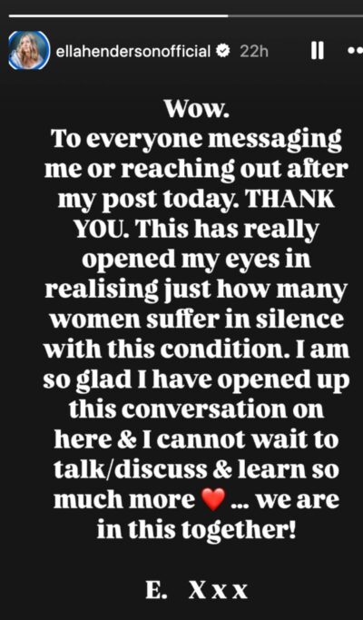 Ella Henderson opens up about her health on Instagram