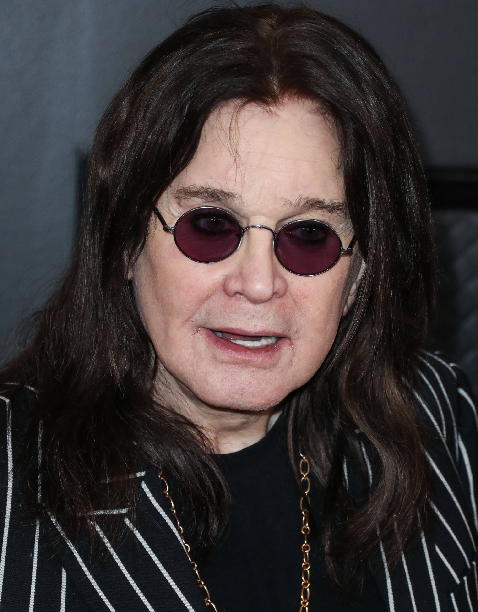 Ozzy Osbourne with his mouth open
