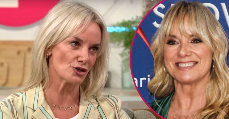 Tamzin Outhwaite speaking and smiling