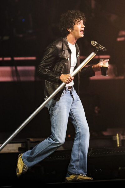 Matty Healy performing at Glastonbury