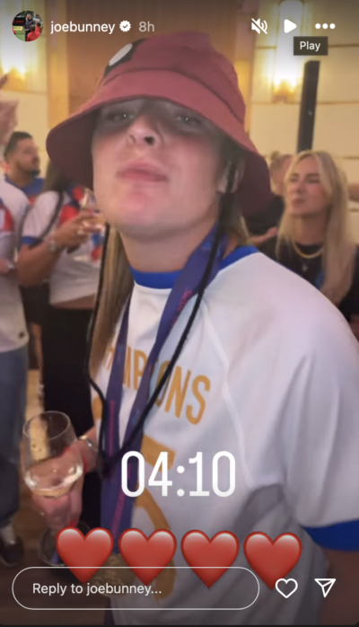 Ella Toone dancing at 4.10am