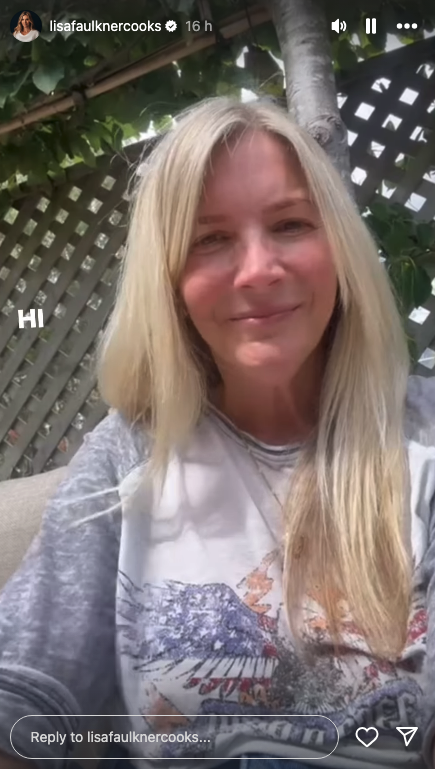 Lisa Faulkner speaking to camera