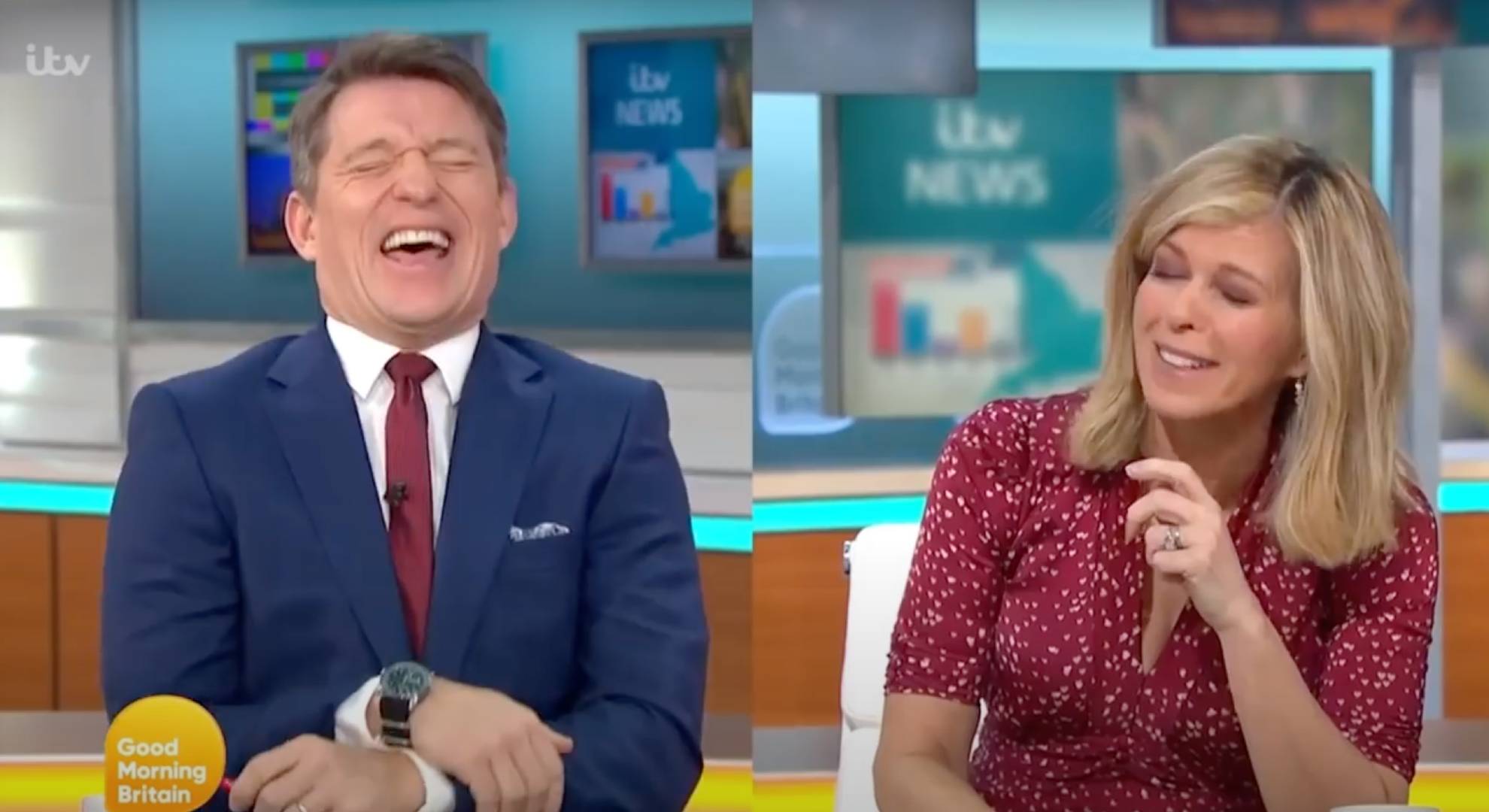 Ben Shephard and Kate Garraway laughing