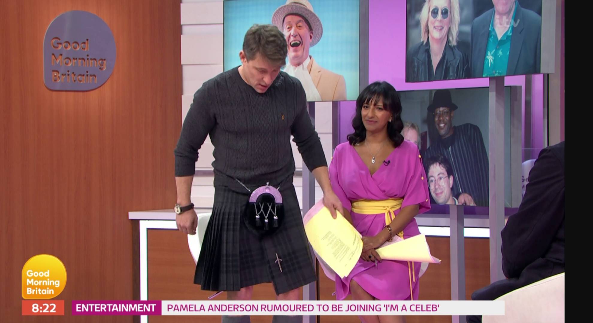 Ben Shephard wearing a kilt