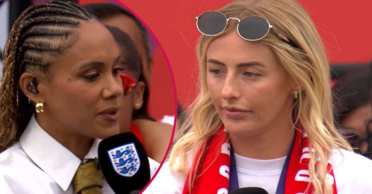 Alex Scott hosting the Lionesses homecoming and Chloe Kelly