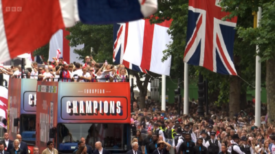 Backlash as Chloe Kelly swears at the BBC's Lionesses Champions' Celebration Lionesses victory parade
