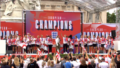 Backlash as Chloe Kelly swears at the BBC's Lionesses Champions' Celebration Lionesses victory parade