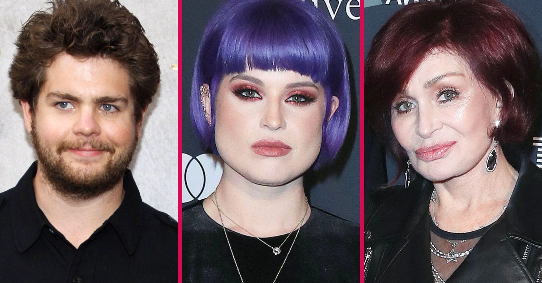Jack Osbourne, Kelly Osbourne, and Sharon Osbourne all pose for photos