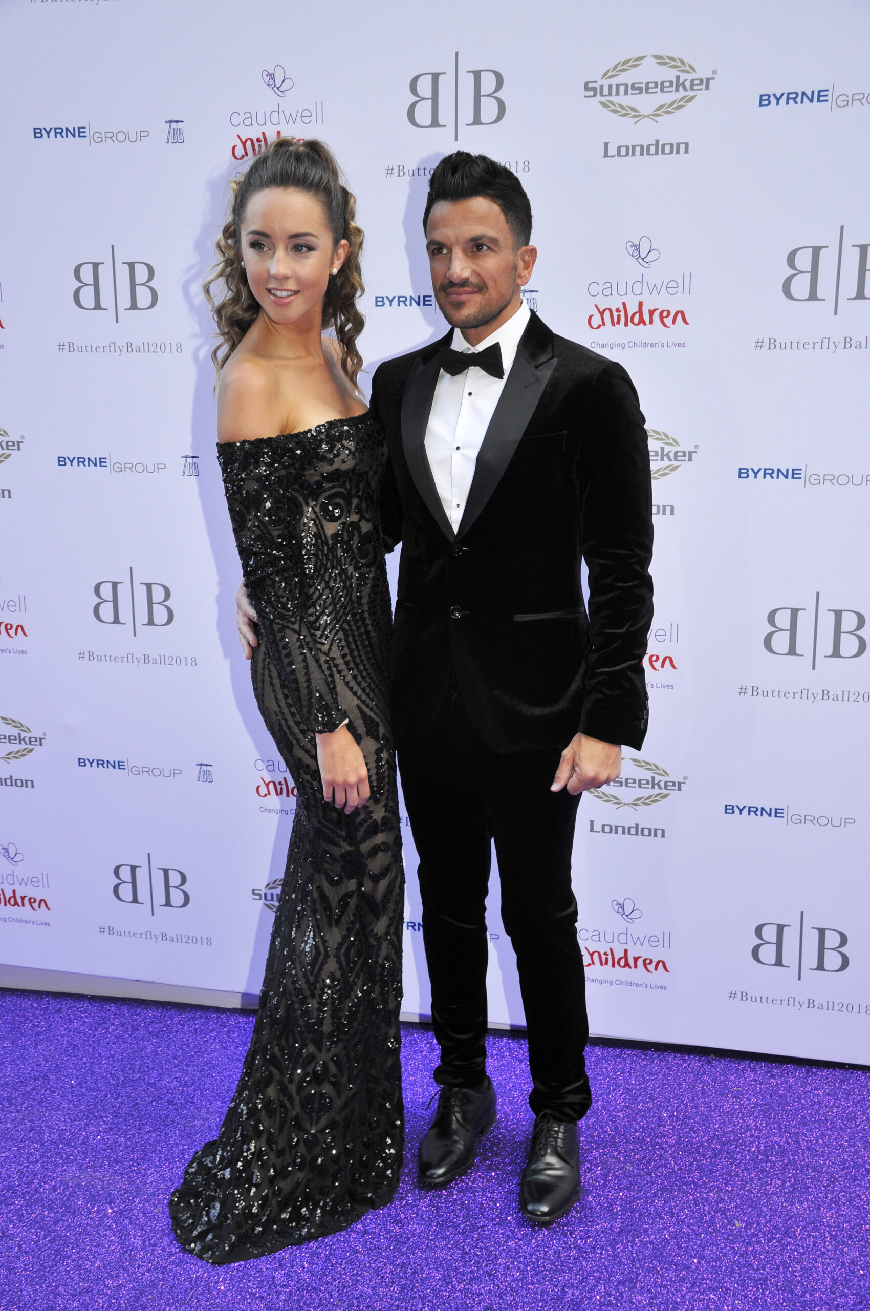 Emily MacDonagh and Peter Andre on the red carpet