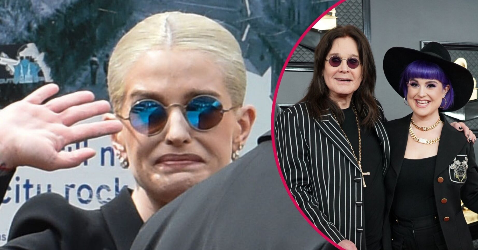 Kelly Osbourne crying / Ozzy and Kelly on the red carpet