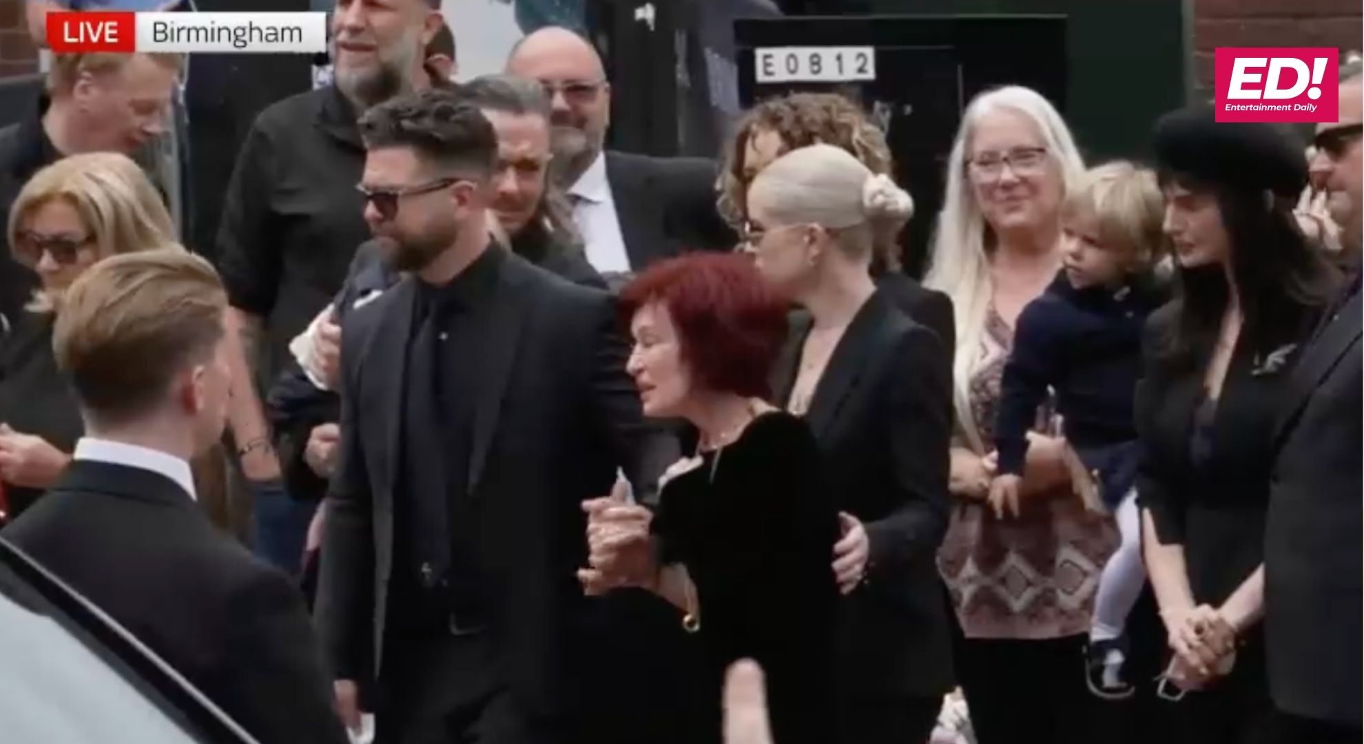 Osbourne family at Ozzy's funeral