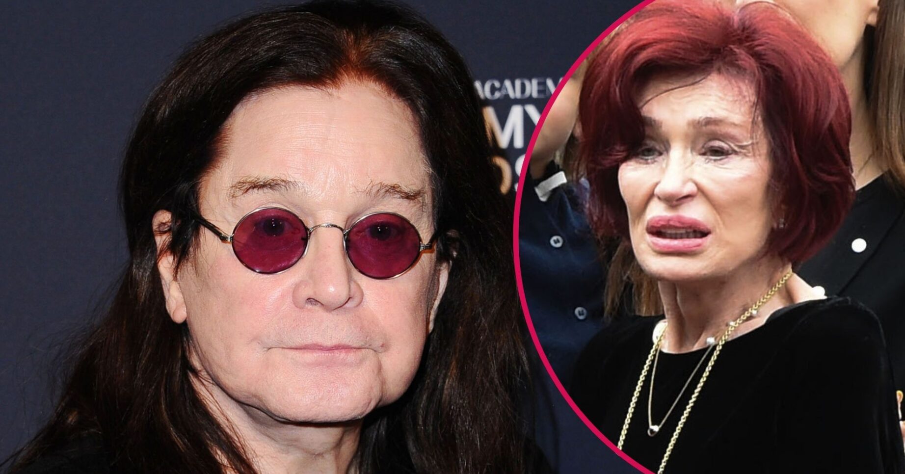 Ozzy Osbourne is serious, Sharon Osbourne is distraught at her husband's funeral