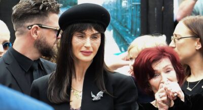 Aimee Osbourne and Sharon Osbourne look sad