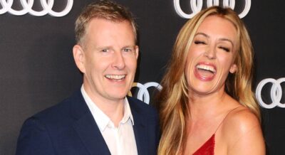Patrick Kielty and Cat Deeley smiling